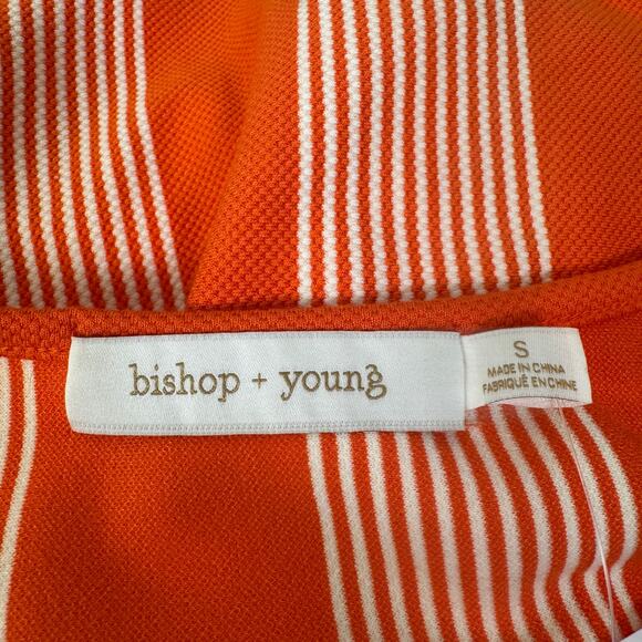 ❌SOLD❌ Bishop & Young | Women's Orange White Stripe Twist Top | Size: S - Picture 2 of 6